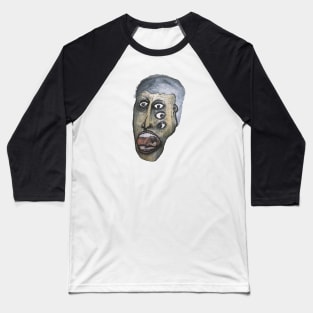 Surreal Screaming Face Baseball T-Shirt